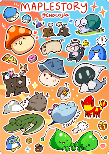 T5 Maplestory Sticker Sheet
